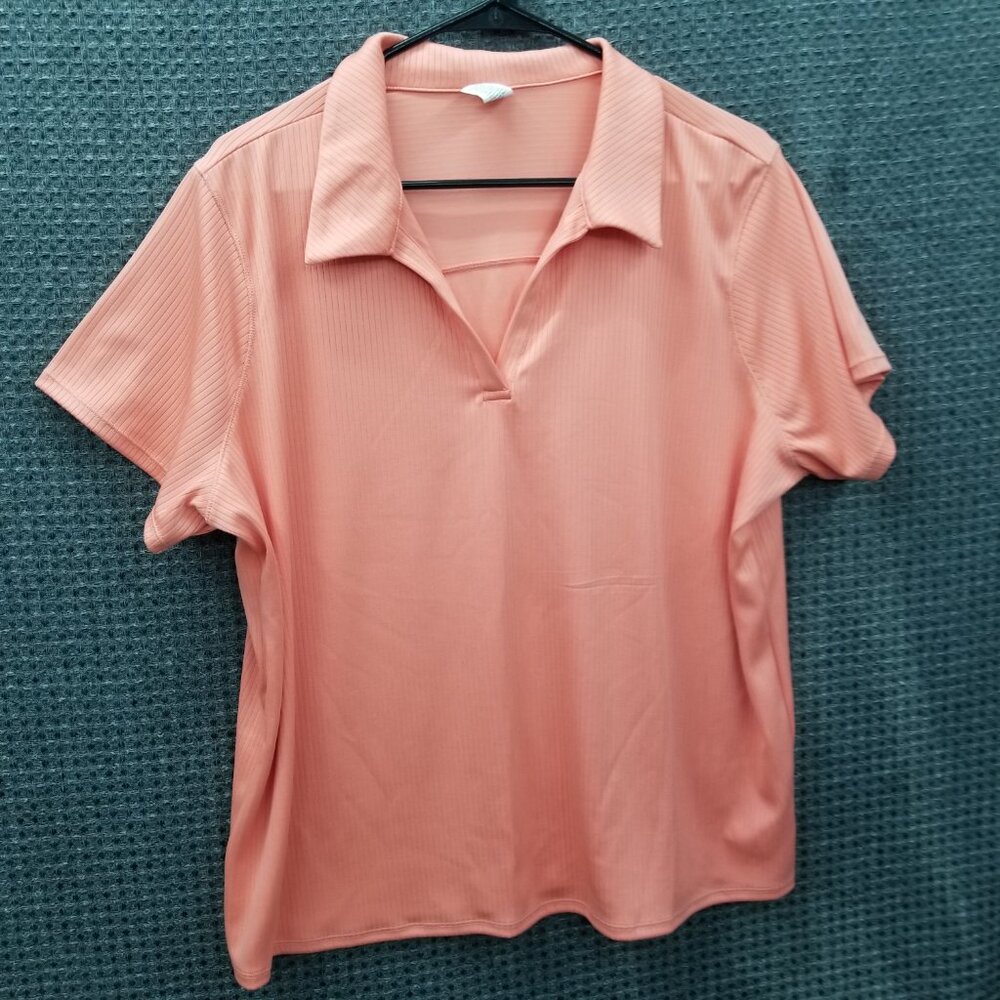 Xersion coral Short Sleeve Blouse  Women's XXL